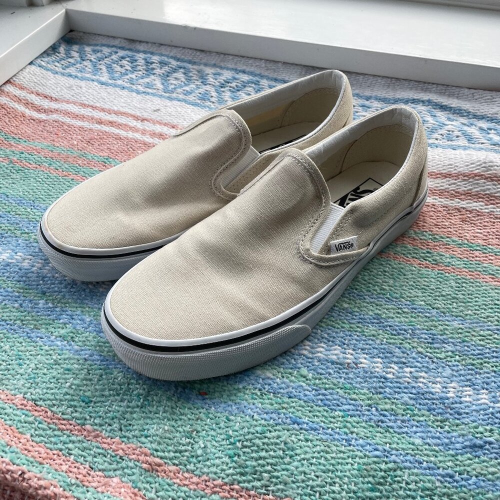 Vans Classic Slip-On Shoe Tan (Women's 8, Men's 6.5)